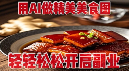 用AI做精美美食图，无需专业设备拍摄，轻轻松松开启副业-墨尘项目社